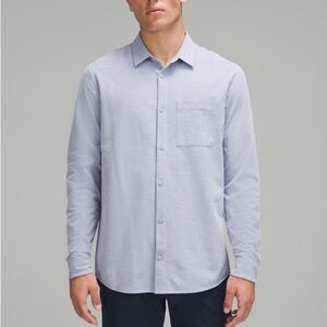 Lululemon Commission Long Sleeve Button Front Shirt w Pocket Light Blue Size XXL